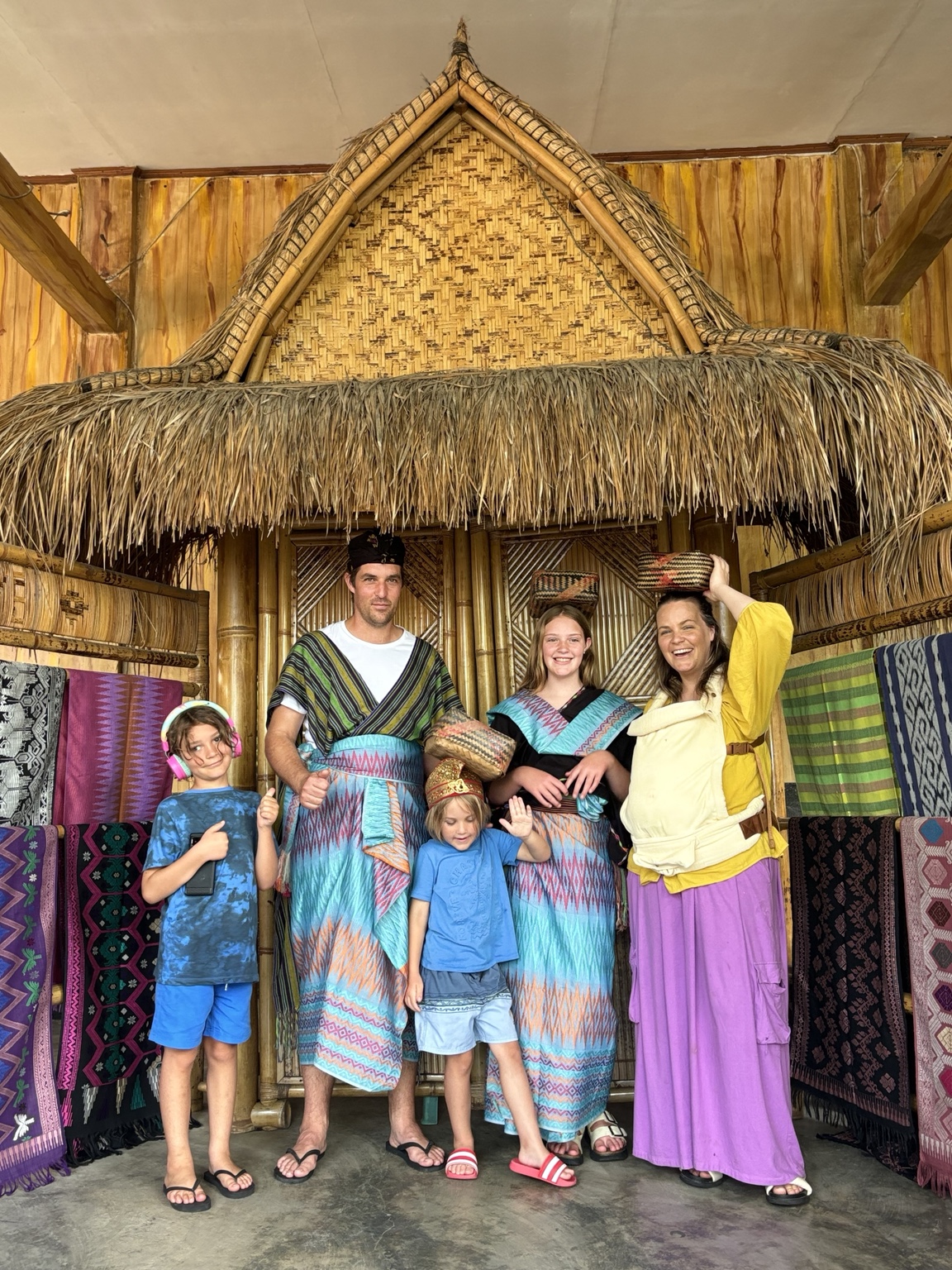 The Parkes family together in Lombok
